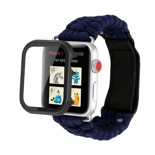 Case   Survival Rope Strap Series Outdoors Leather Clasp Wristband