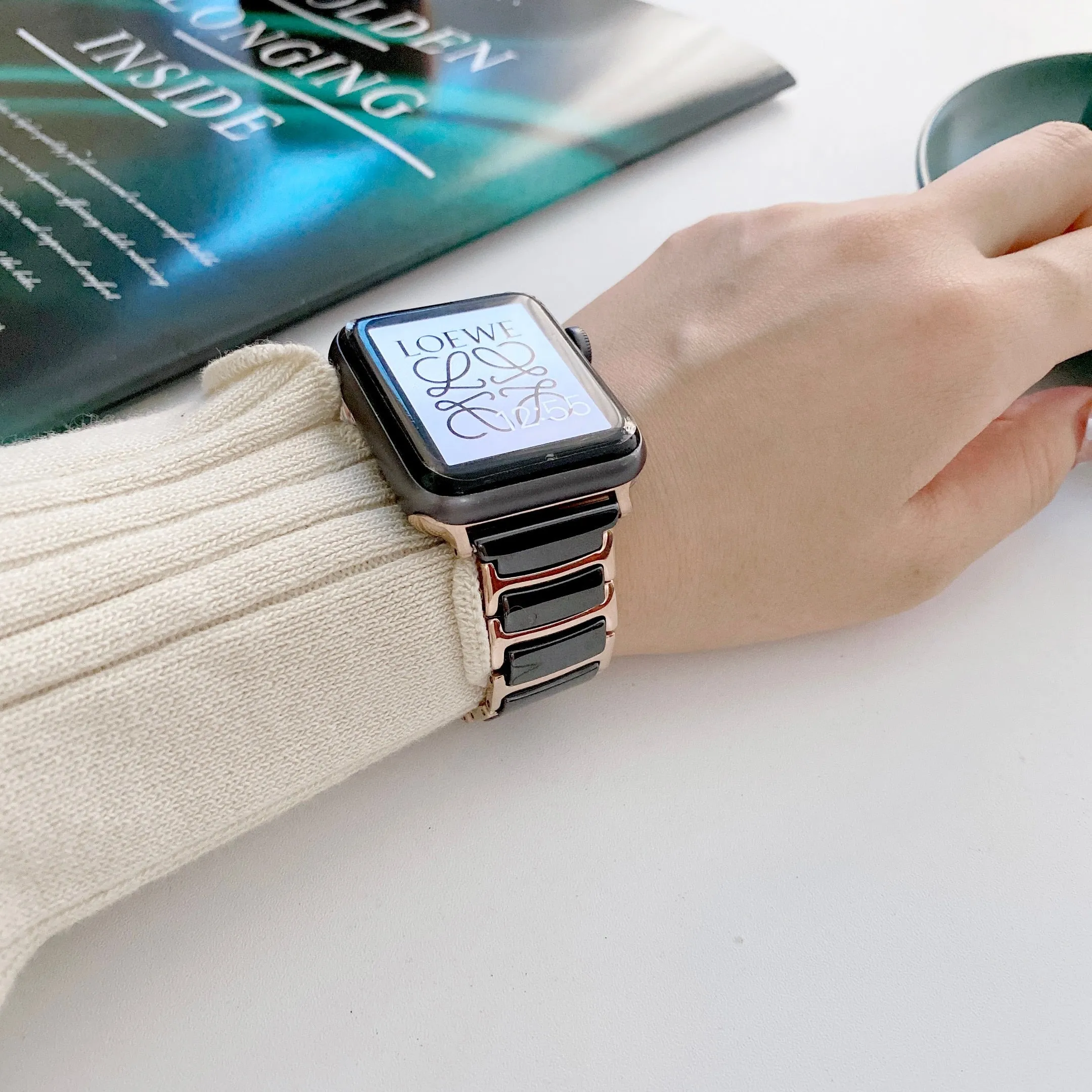 Ceramics Strap Series 7 6 5 4 Luxurious Steel Metal Wristband