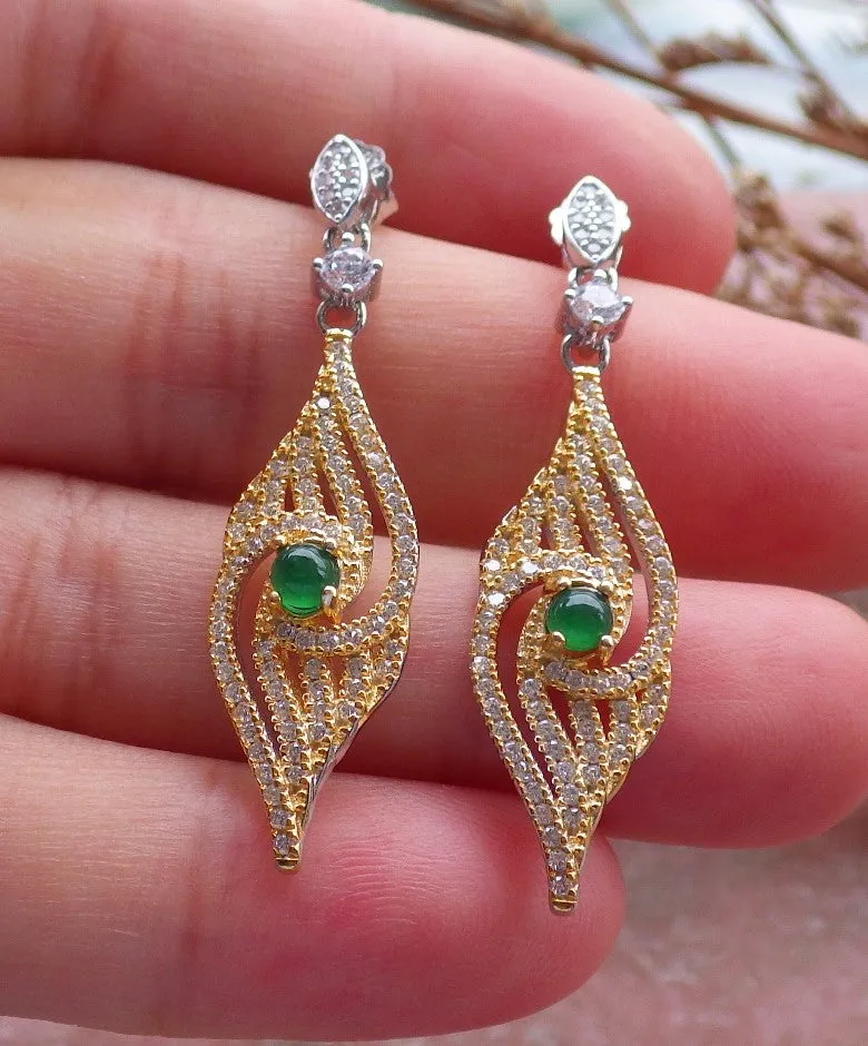 Certified Sterling Silver 925 100% Natural Myanmar Burma Hand Carved Grade A Jade Jadeite Dangle Earring Earrings