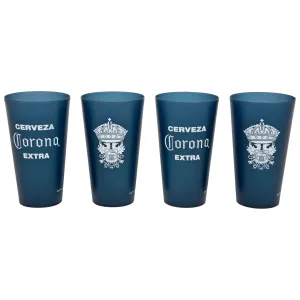 Corona Extra w/ Crown 4-Pack 20oz Cup Set