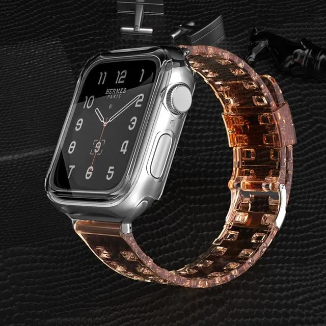 Cover Case Band Transparent Silicone Sport Watchband Strap Series