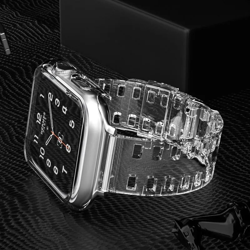 Cover Case Band Transparent Silicone Sport Watchband Strap Series