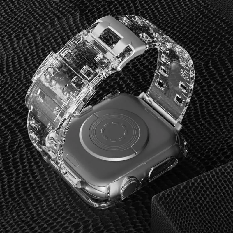 Cover Case Band Transparent Silicone Sport Watchband Strap Series