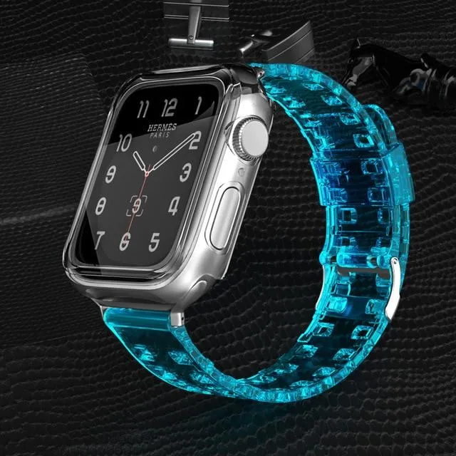 Cover Case Band Transparent Silicone Sport Watchband Strap Series