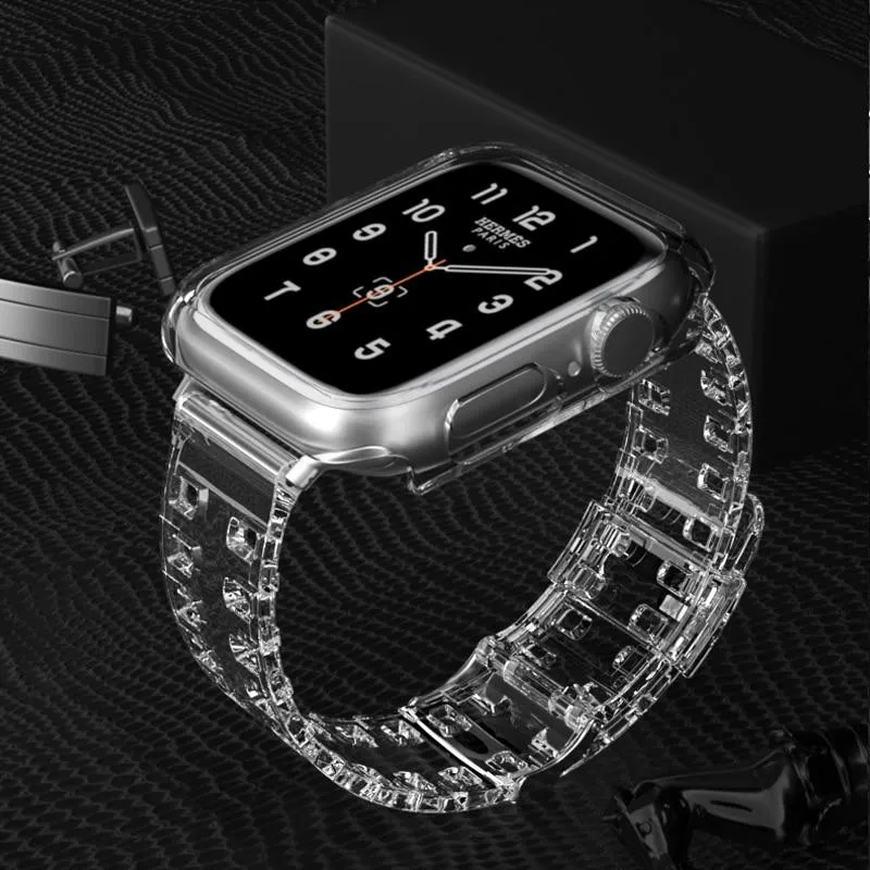 Cover Case Band Transparent Silicone Sport Watchband Strap Series