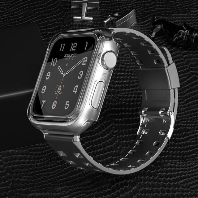 Cover Case Band Transparent Silicone Sport Watchband Strap Series