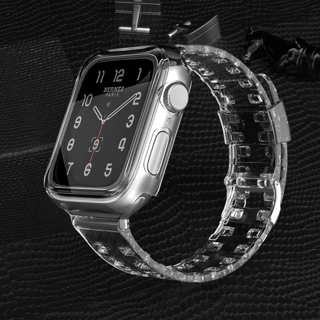 Cover Case Band Transparent Silicone Sport Watchband Strap Series