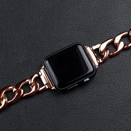 Cowboys Band Steel Chain Link Strap Shiny Bling Metal