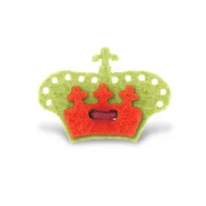 Crown Lapel Pin - Avalon Green with Portsalon Red