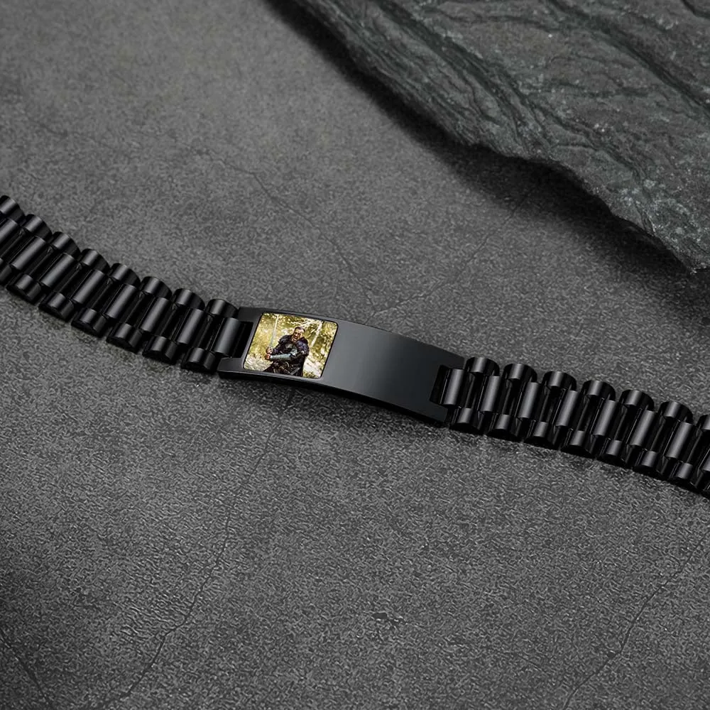 Customized Watch Strap Bracelet with Picture for Men