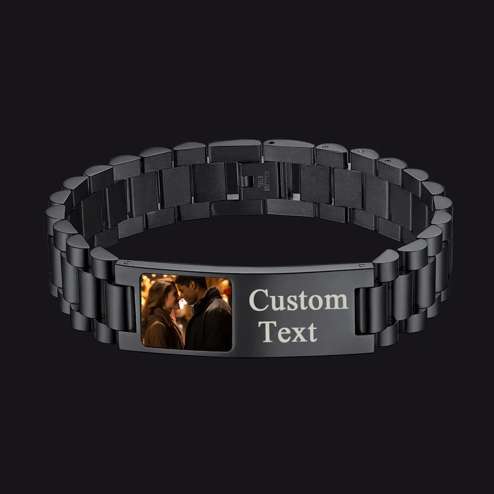 Customized Watch Strap Bracelet with Picture for Men