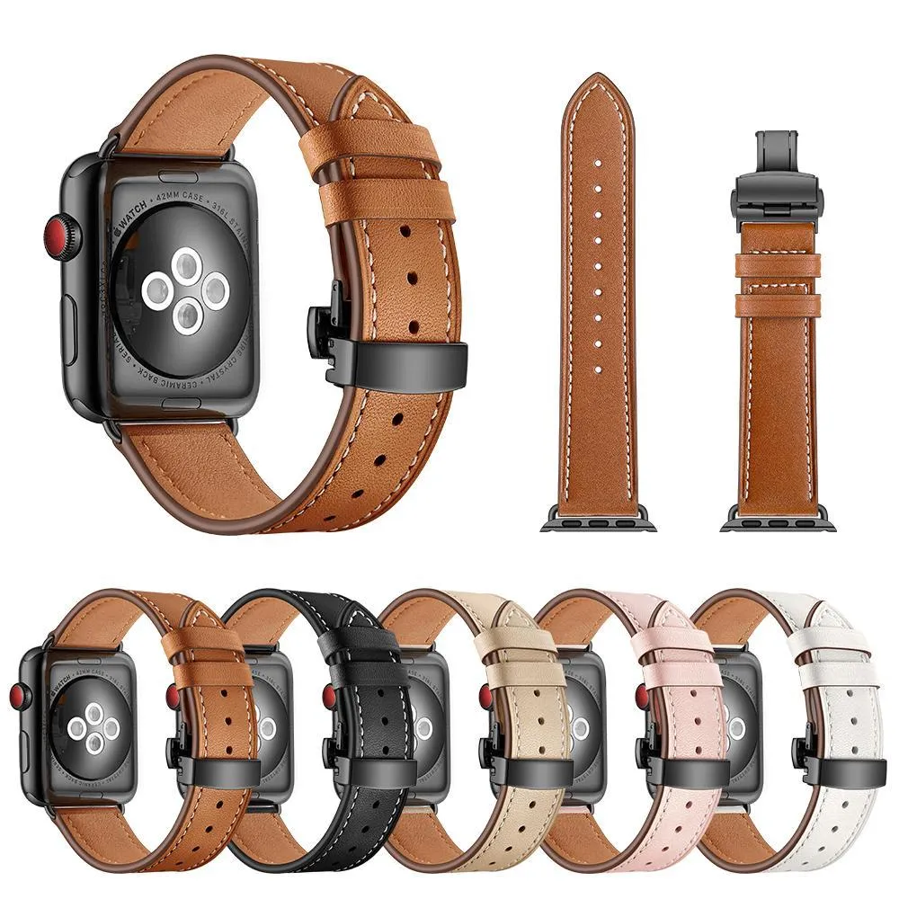 Designer Premium Leather Butterfly Buckle Wristband Series