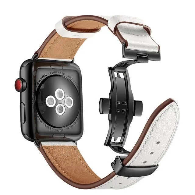 Designer Premium Leather Butterfly Buckle Wristband Series