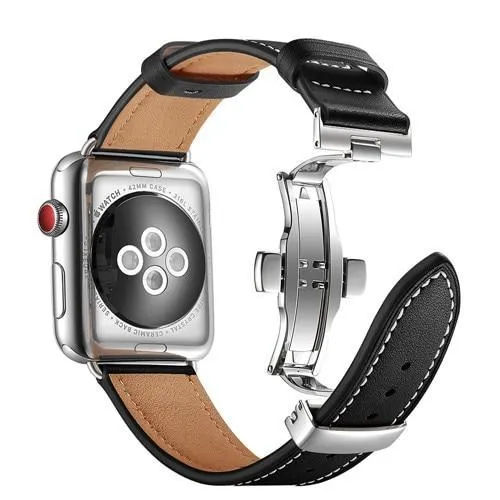 Designer Premium Leather Butterfly Buckle Wristband Series