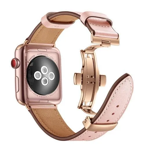 Designer Premium Leather Butterfly Buckle Wristband Series