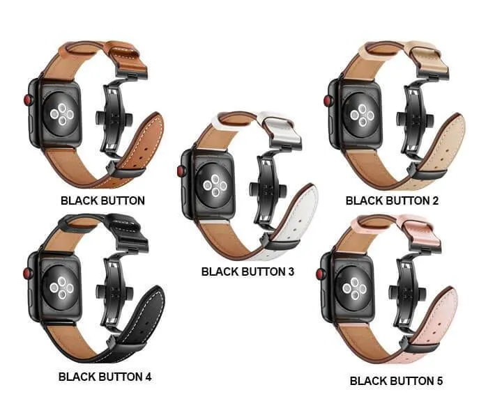 Designer Premium Leather Butterfly Buckle Wristband Series