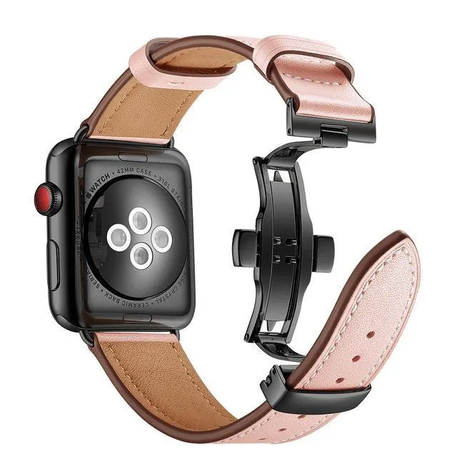 Designer Premium Leather Butterfly Buckle Wristband Series