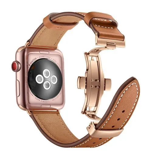 Designer Premium Leather Butterfly Buckle Wristband Series