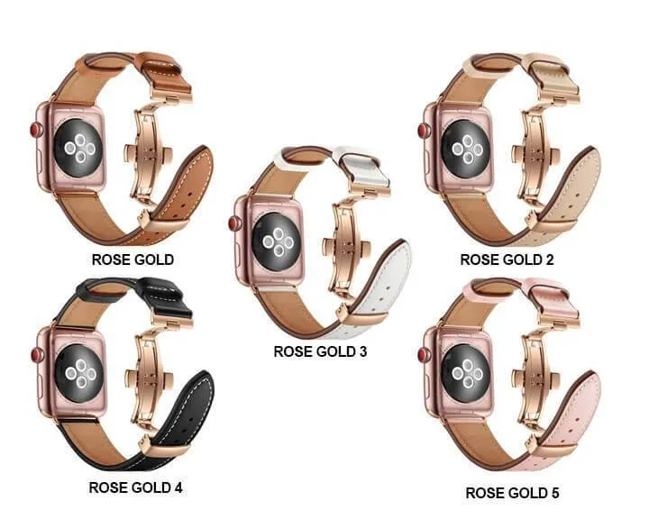 Designer Premium Leather Butterfly Buckle Wristband Series