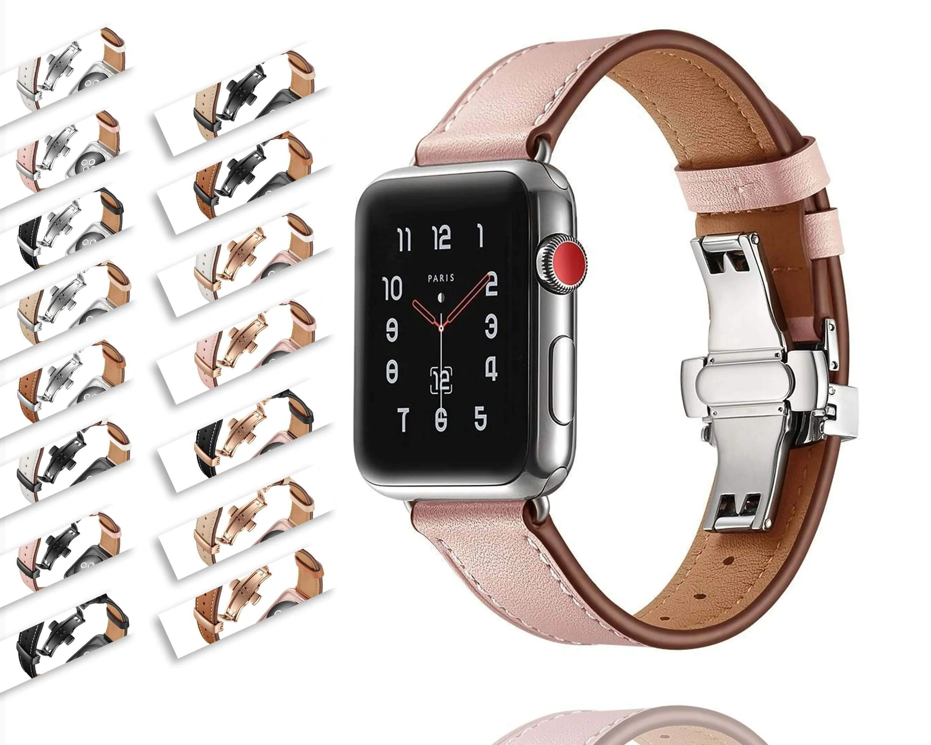 Designer Premium Leather Butterfly Buckle Wristband Series