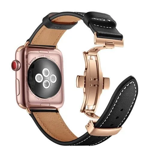 Designer Premium Leather Butterfly Buckle Wristband Series