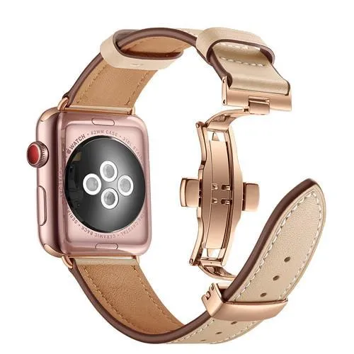 Designer Premium Leather Butterfly Buckle Wristband Series