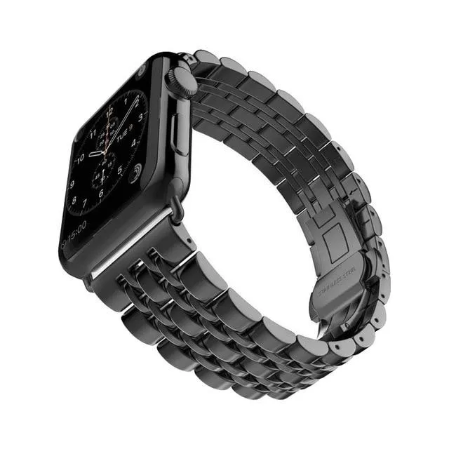Designers black steel link Best mens Strap fit Apple Watch SE band