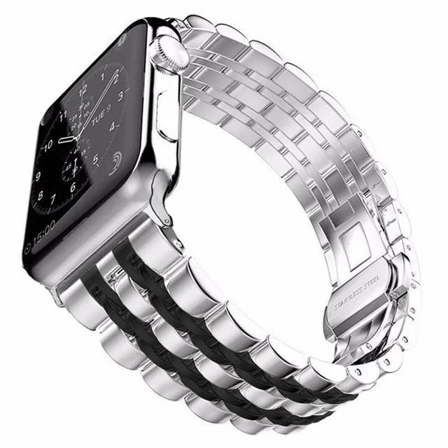 Designers black steel link Best mens Strap fit Apple Watch SE band