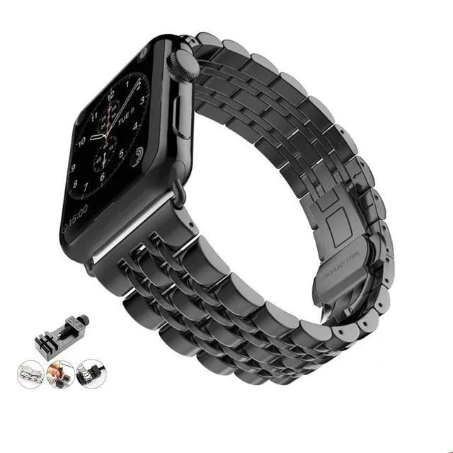 Designers black steel link Best mens Strap fit Apple Watch SE band