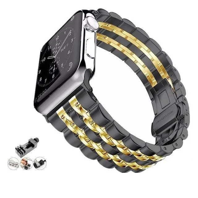 Designers black steel link Best mens Strap fit Apple Watch SE band