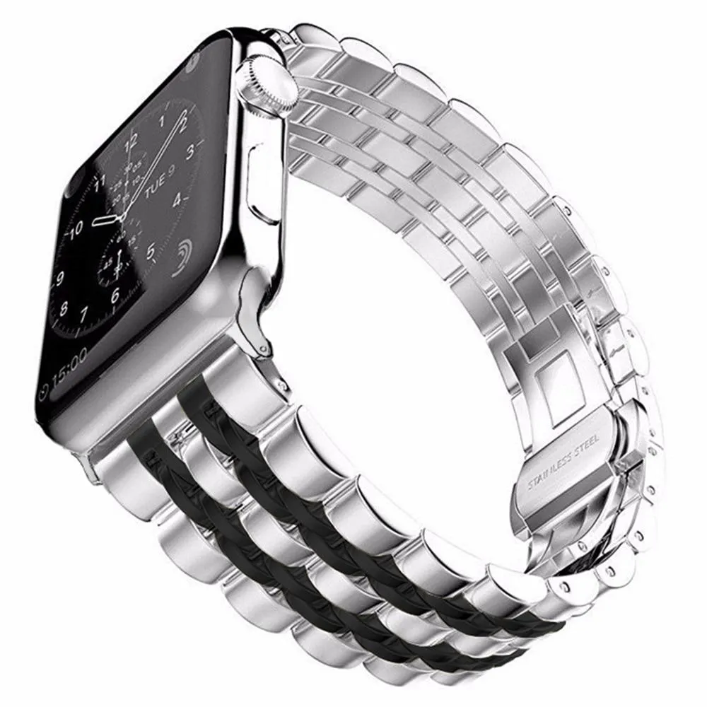 Designers black steel link Best mens Strap fit Apple Watch SE band