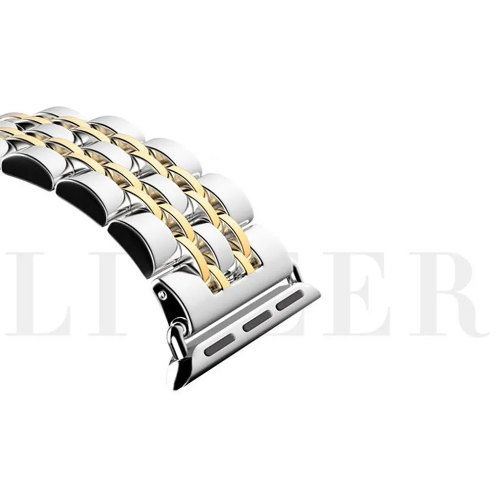 Designers black steel link Best mens Strap fit Apple Watch SE band