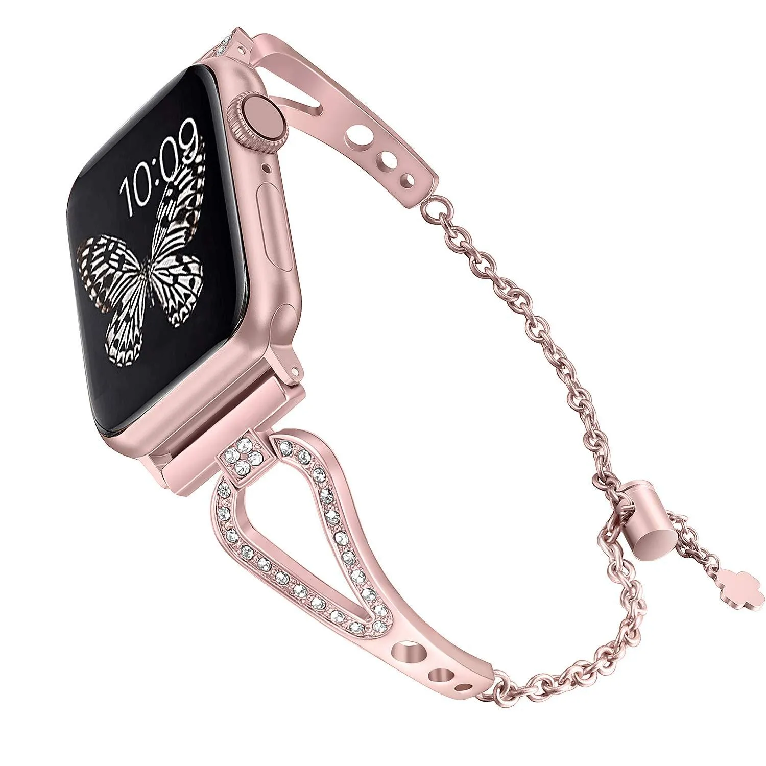 Diamond Bling Strap For AppleSeries 7 6 5 High-Quality Steel Bracelet