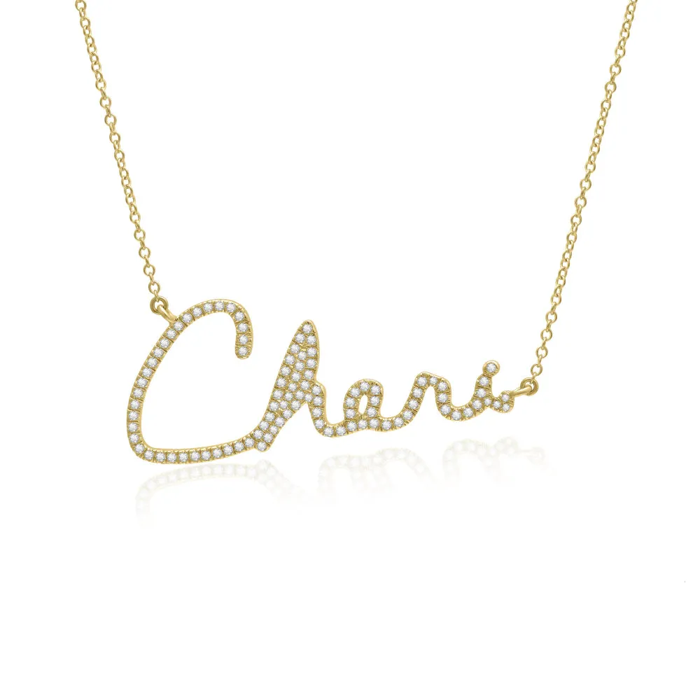 Diamond Custom Totoia Name Necklace