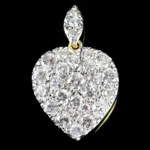 Diamond Heart Pendant Locket 2Ct Of Diamonds