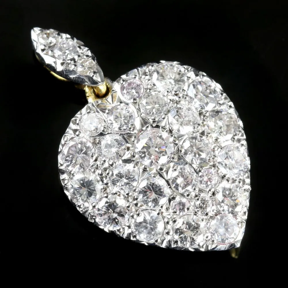 Diamond Heart Pendant Locket 2Ct Of Diamonds