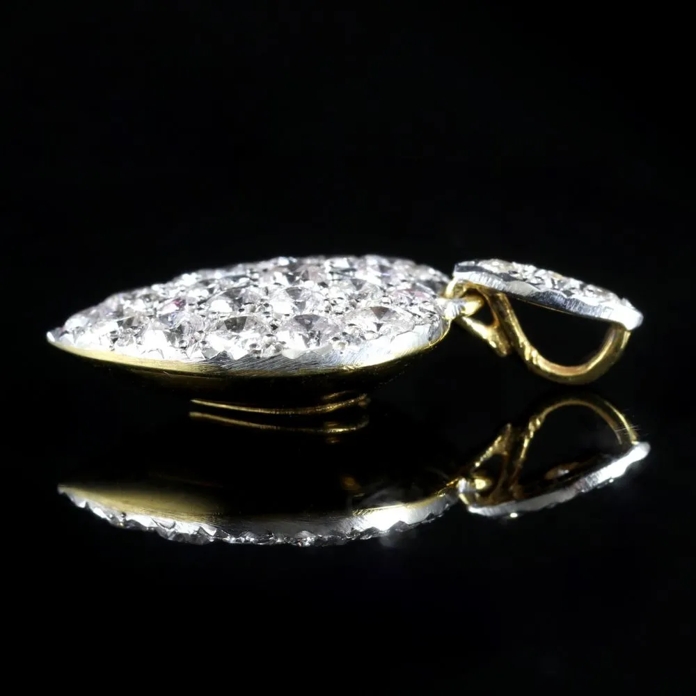 Diamond Heart Pendant Locket 2Ct Of Diamonds