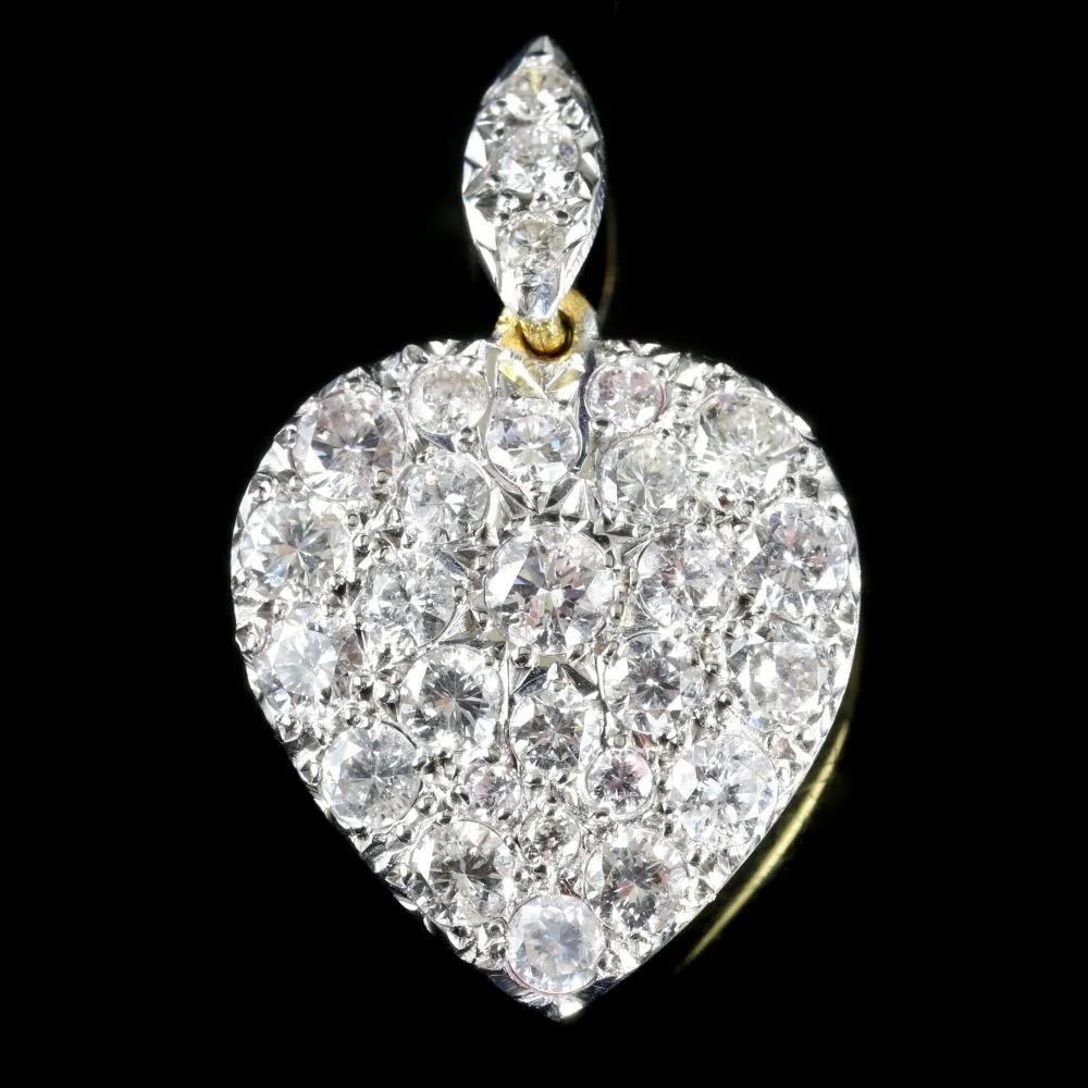 Diamond Heart Pendant Locket 2Ct Of Diamonds