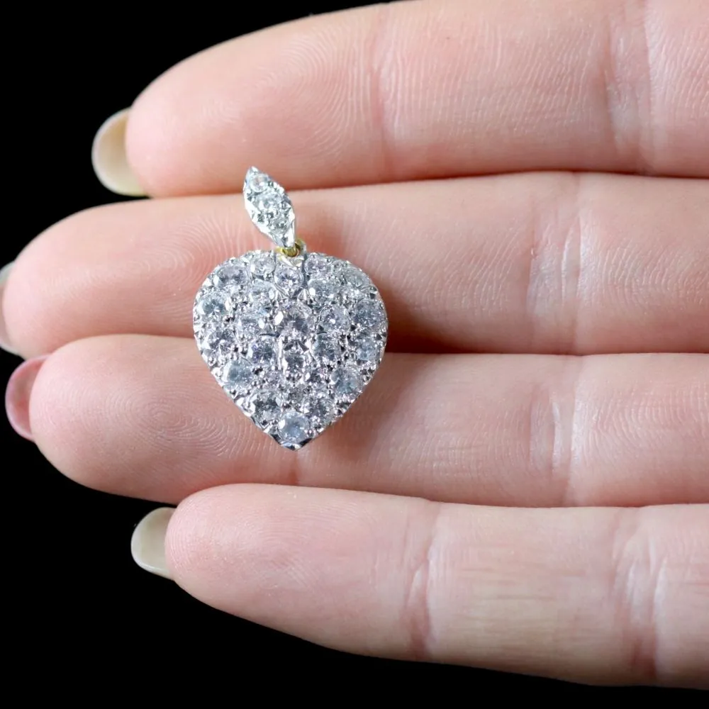 Diamond Heart Pendant Locket 2Ct Of Diamonds