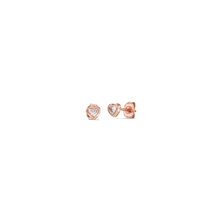 Diamond Heart Studs