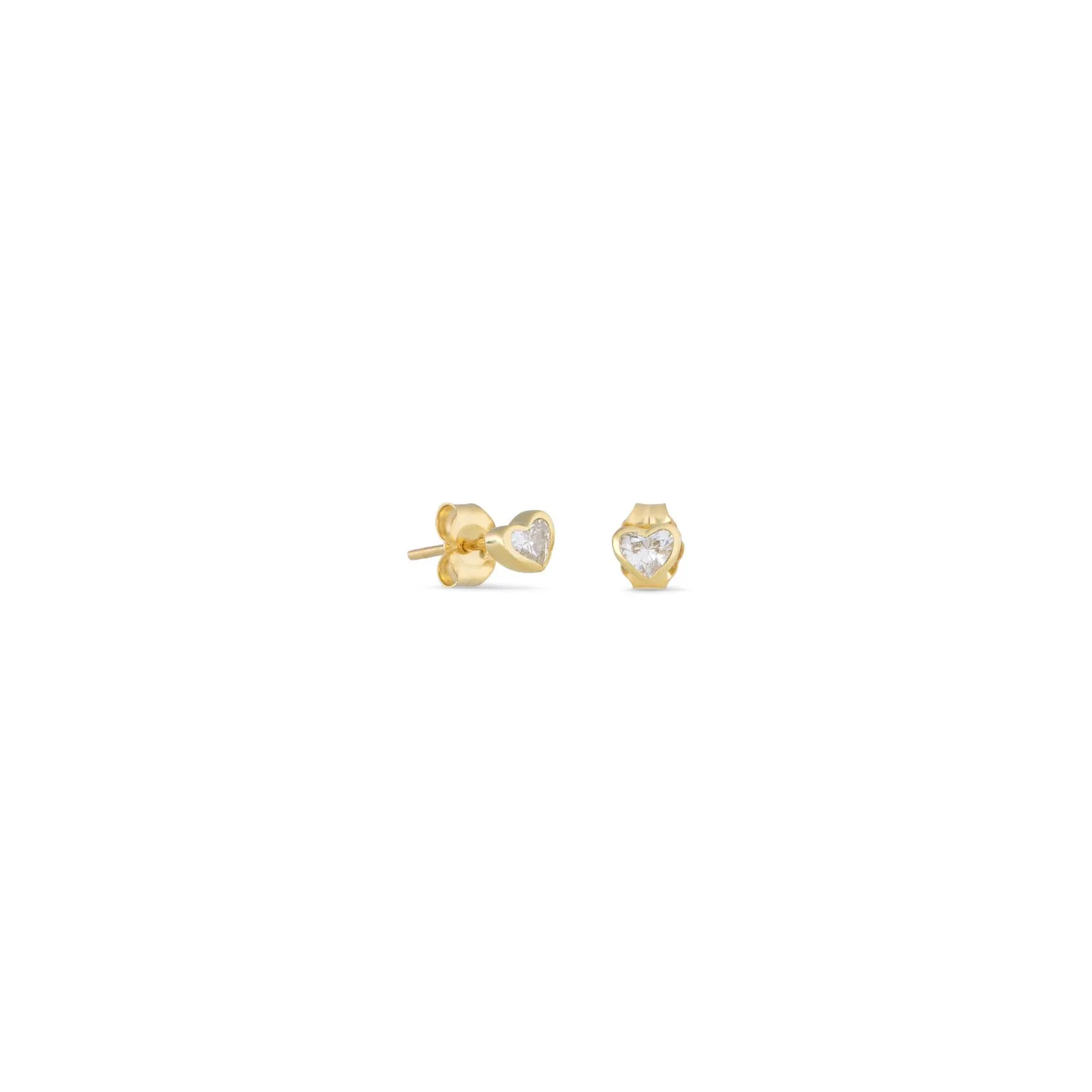 Diamond Heart Studs
