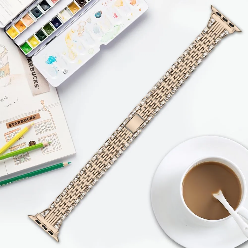 Diamond Luxury-Premium Steel Strap For Apple Watchband Series 7 6 5 4