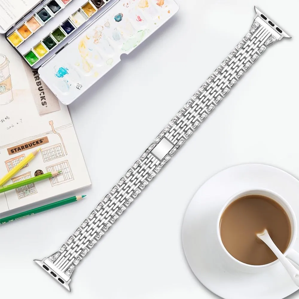 Diamond Luxury-Premium Steel Strap For Apple Watchband Series 7 6 5 4