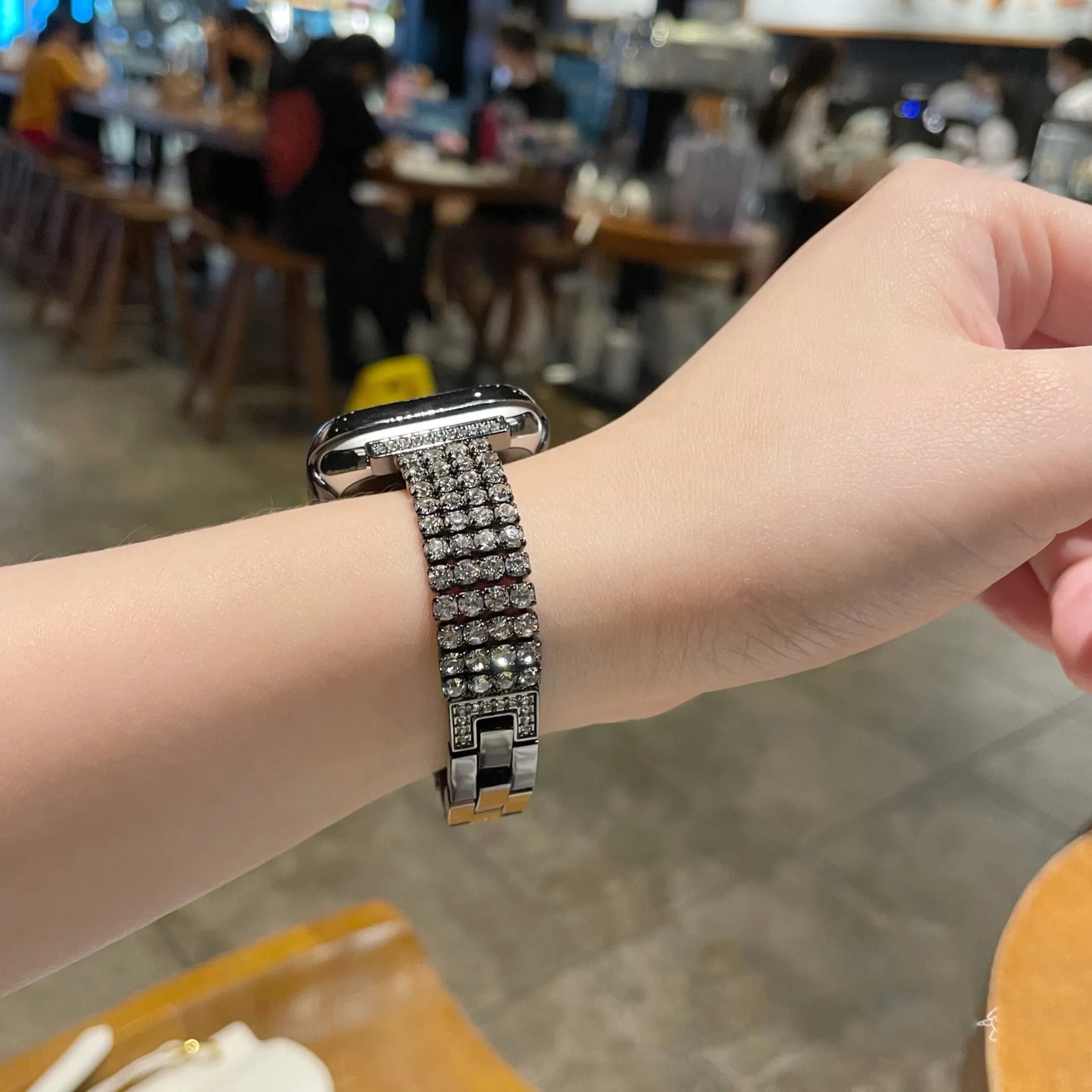 Diamond Strap Case For Apple Watch Band Series 7 6 5 4 Luxury Bracelet Stainless Steel Strap For iWatch 45mm 41mm 44mm 40mm|Watchbands|