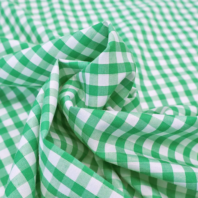 Dressmaking Corded Gingham - Emerald Green
