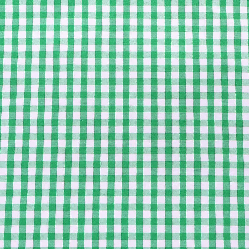 Dressmaking Corded Gingham - Emerald Green