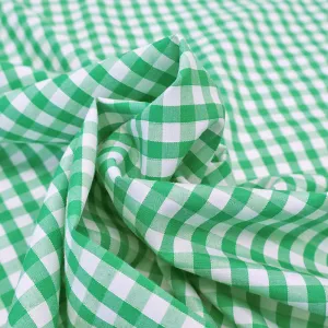Dressmaking Corded Gingham - Emerald Green