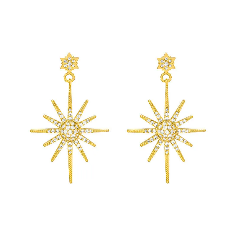 Eight-pointed Star Personality Earrings Femininity