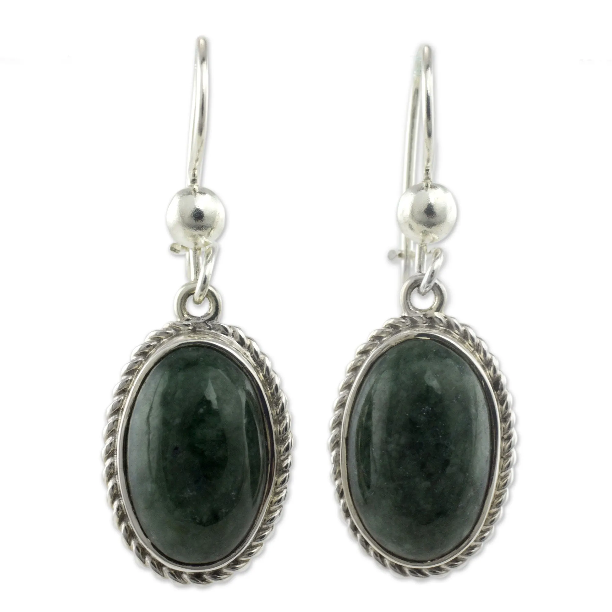 Eternal Love Silver & Jade Earrings
