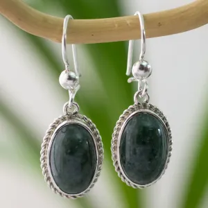 Eternal Love Silver & Jade Earrings